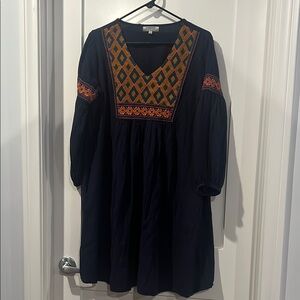 Embroidered Blue Dress L/XL